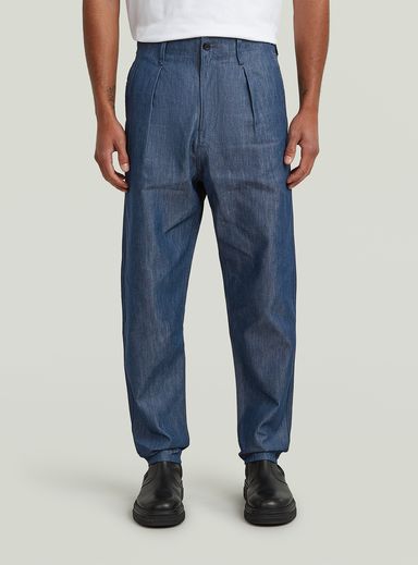 Pleated Chino Relaxed Tapered Jeans